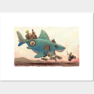 Flying with Sharks. Posters and Art